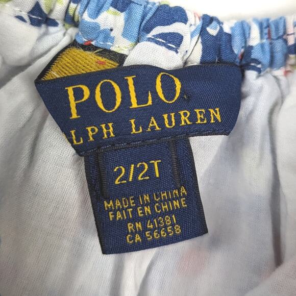 Polo Ralph Lauren Skirt Girls Sz 2T Blue Floral Daisy Casual Basic - Picture 4 of 5